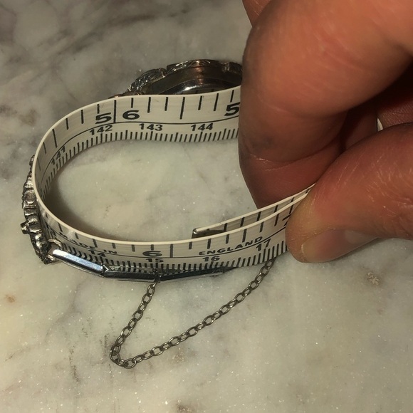 1950s Art Deco Style Sterling Silver Marcasite Ricoh Watch 6.1” - 6.7” Stretch - Picture 13 of 15